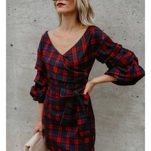 NWT Vici Collection Galway Girl Plaid Dress - HOLIDAY DRESS